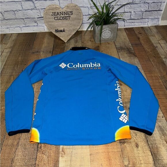 Columbia Omni-Shade Size S Blue Highroad Full Zip Cycling jacket - Picture 5 of 15